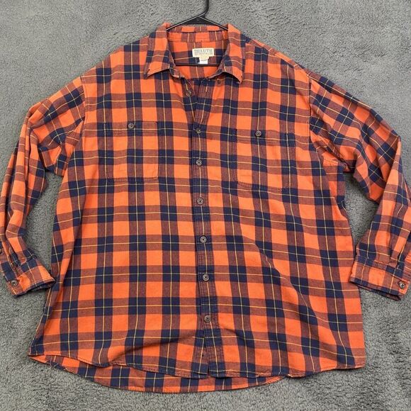 Duluth Trading Co Men's Free Swingin' Flannel Relaxed Fit Shirt Button 3XL Tall - Picture 1 of 10